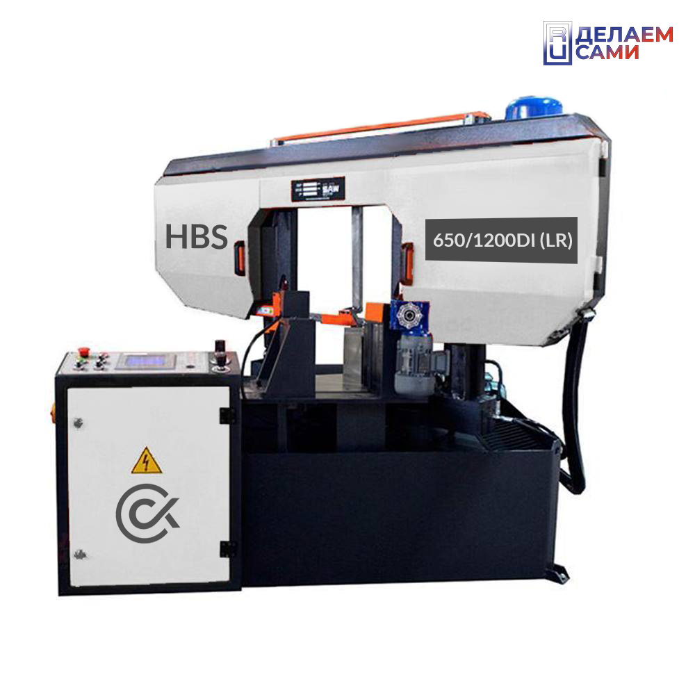 Двухколонный полуавтоматический ленточнопильный станок HBS-650/1200DI (LR)